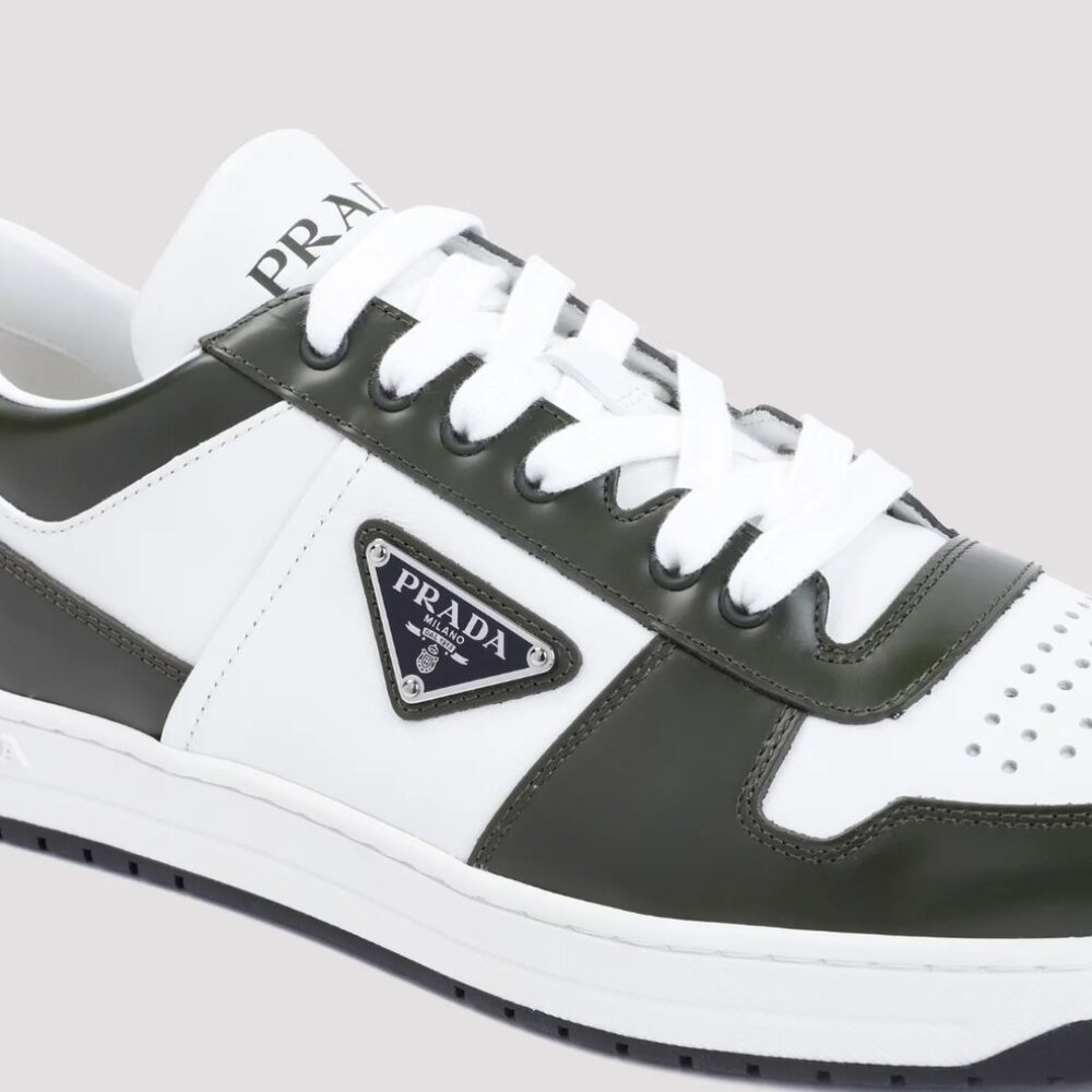 Prada Downtown Leather Sneakers Size 12 - NWT - Picture 3 of 8